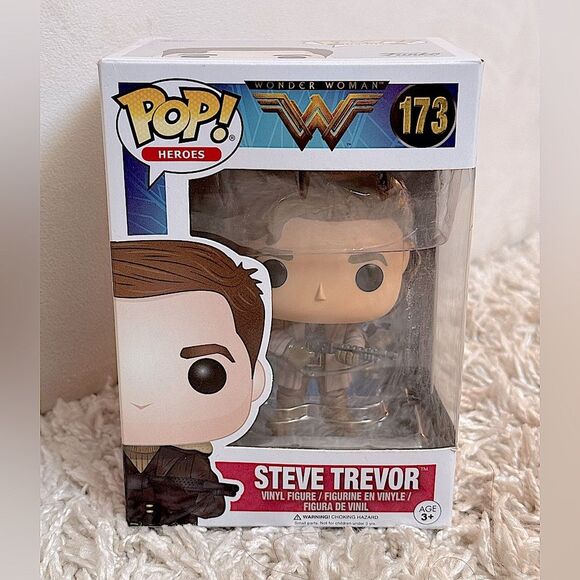 Funko Pop! Heroes #173 Steve Trevor Wonder Woman w/ Protective Case - Picture 1 of 7